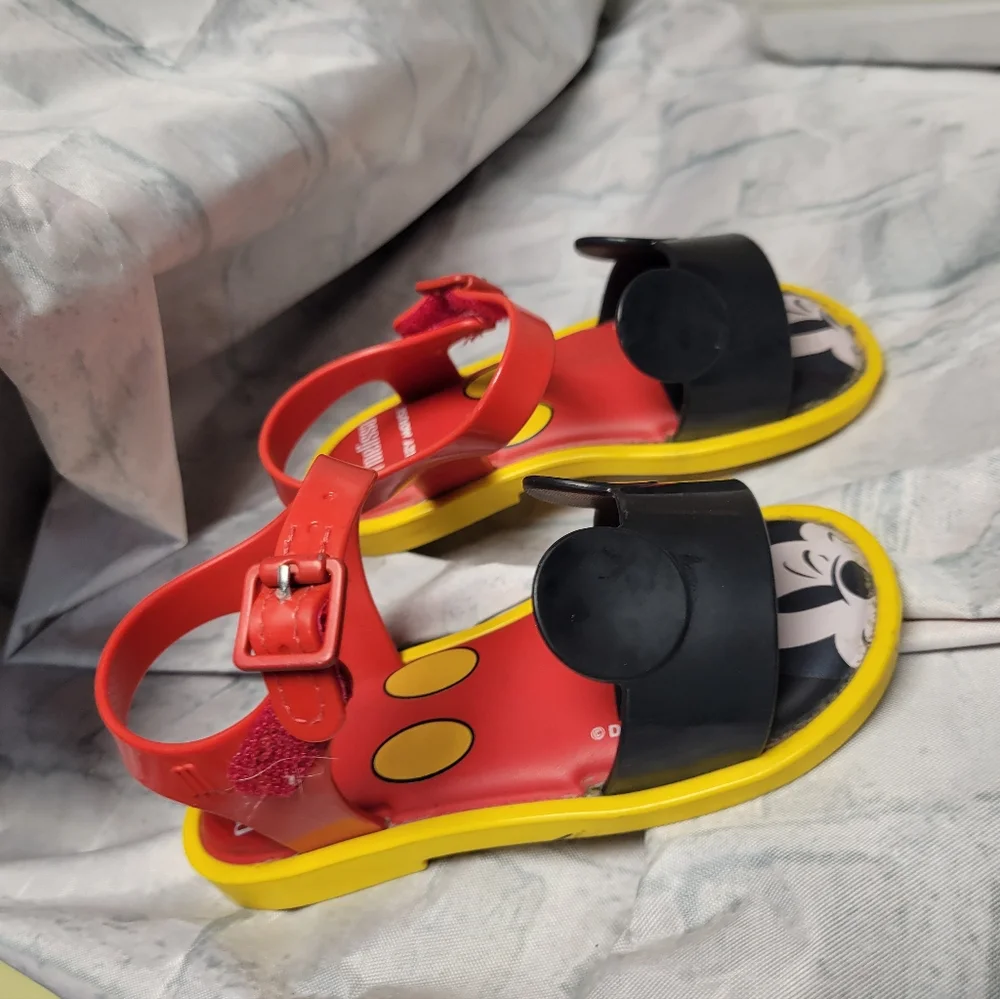 Mini Melissa X Disney Mickey Mouse Collab Sandals Unisex Size 8